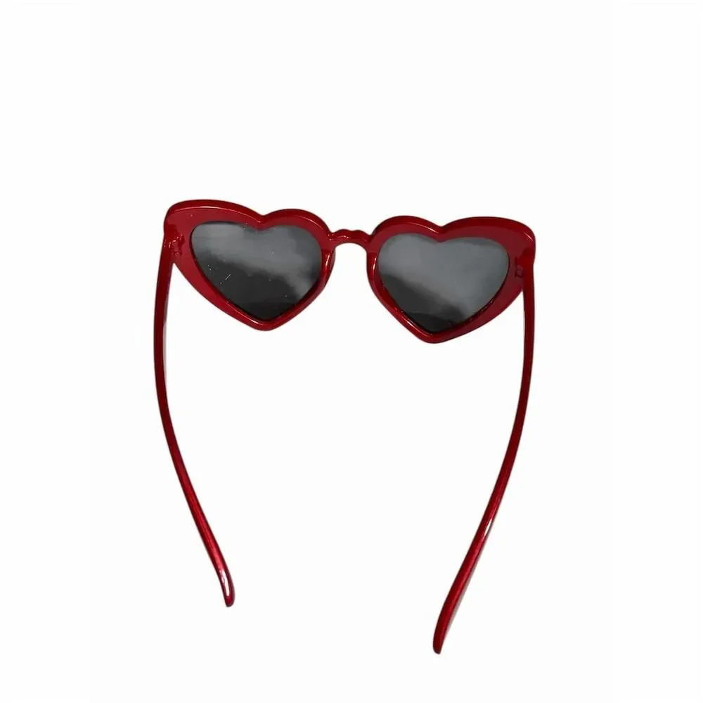 KIDS Red Heart Shaped Retro Cat Eye Sunglasses